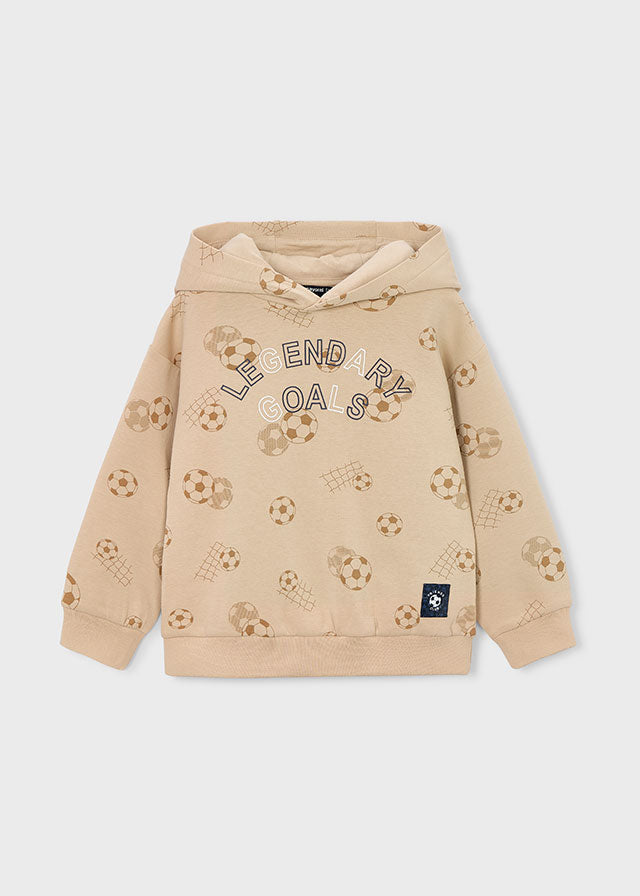 Hoodie com Padrão - Bege