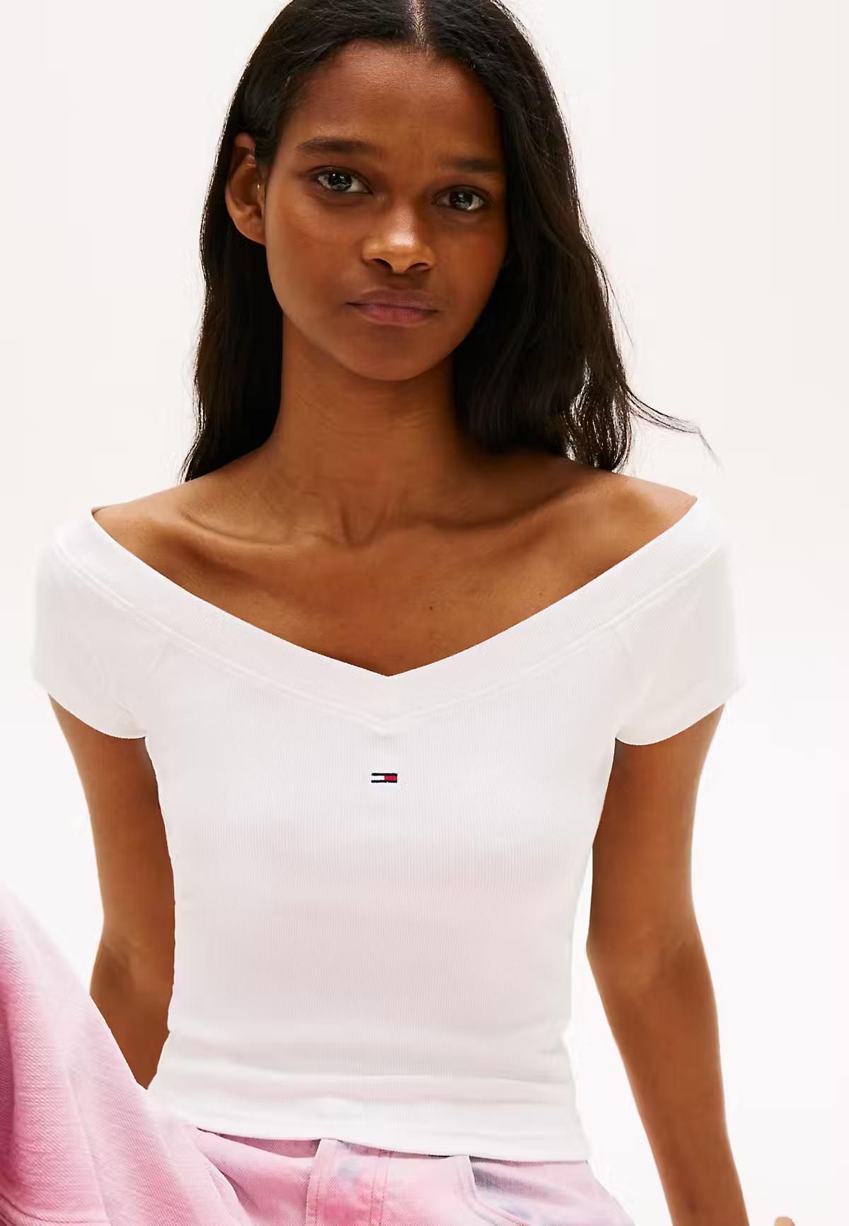 Top Decote Barco - Branco