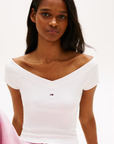 Top Decote Barco - Branco