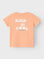 T-shirt com Estampado Traseiro - Laranja