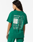 T-shirt com Estampado Traseiro - Verde