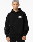 Hoodie com Estampado Traseiro - Preto