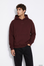 Hoodie com Estampado Traseiro - Bordo