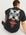 T-shirt com Estampado Traseiro - Preto