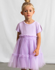 Vestido Combinado - Lilás