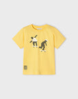 T-shirt com Estampado Interativo - Amarelo