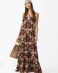 Vestido com Padrão - Castanho