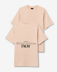 T-shirt com Estampado Traseiro - Salmão