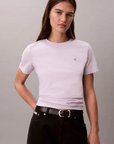 T-shirt com Logo - Lilás