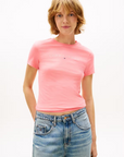 T-shirt com Logo - Rosa