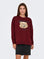 Sweat Estampada - Bordo