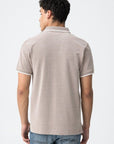 Polo com Pormenor de Cor - Bege