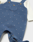 Babygrow com Pé - Azul Médio