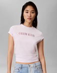 T-shirt com Logo - Rosa