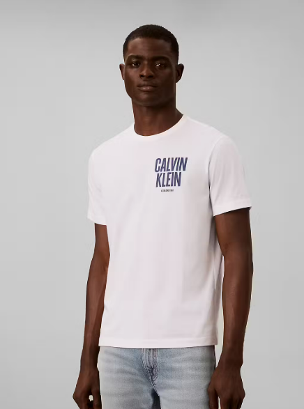 T-shirt com Estampado Traseiro - Branco