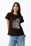 T-shirt Estampada - Castanho