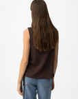 Blusa com Atilhos - Castanho