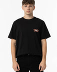 T-shirt com Estampado Traseiro - Preto