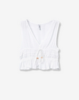 Top com Decote em V - Branco