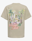 T-shirt com Estampado Traseiro - Bege