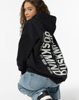 Hoodie com Estampado Traseiro - Preto