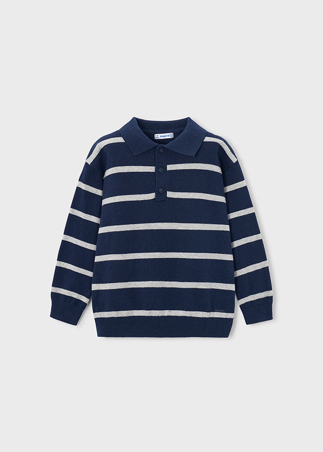 Polo de Manga Comprida - Marinho