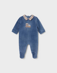 Babygrow com Pé - Azul Médio