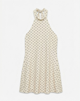 Vestido Curto Polka Dots - Bege