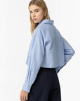 Camisa Cropped - Azul Claro