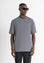 T-shirt Relaxed - Cinza escuro