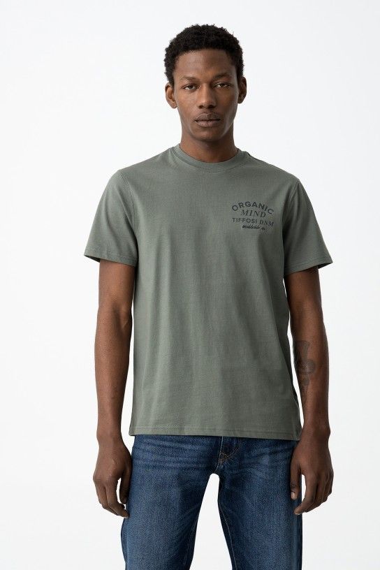 T-shirt com Estampado Traseiro - Verde