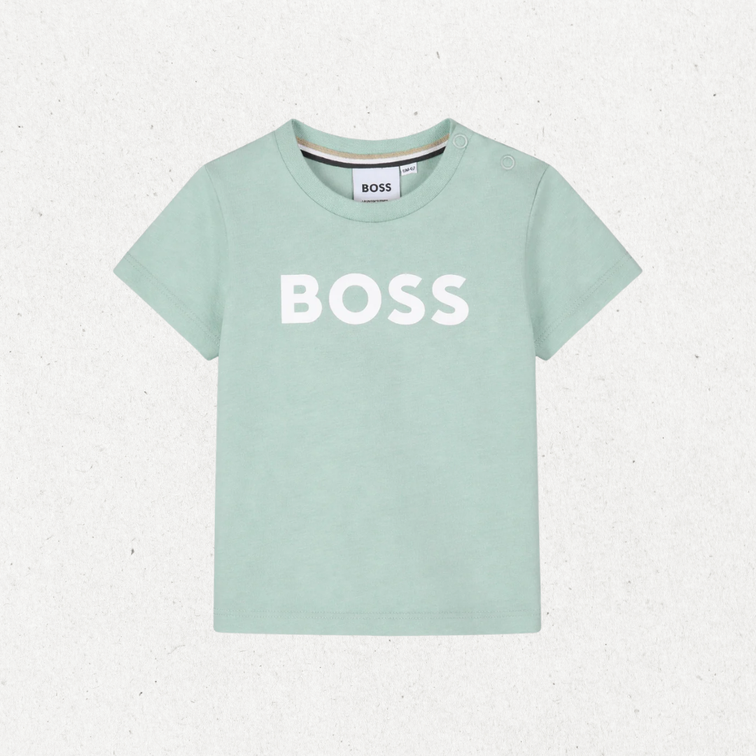 T-shirt com Logo - Verde água