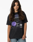 T-shirt Oversize com Estampado - Cinza