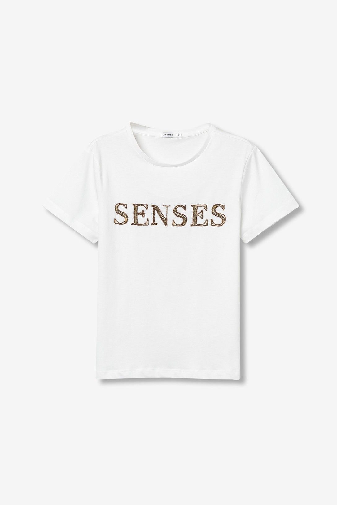 T-shirt com Aplicações - Branco