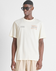 T-shirt com Estampado Traseiro - Bege