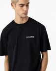 T-shirt com Estampado Traseiro - Preto