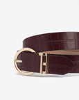 Cinto Efeito Pele - Bordo