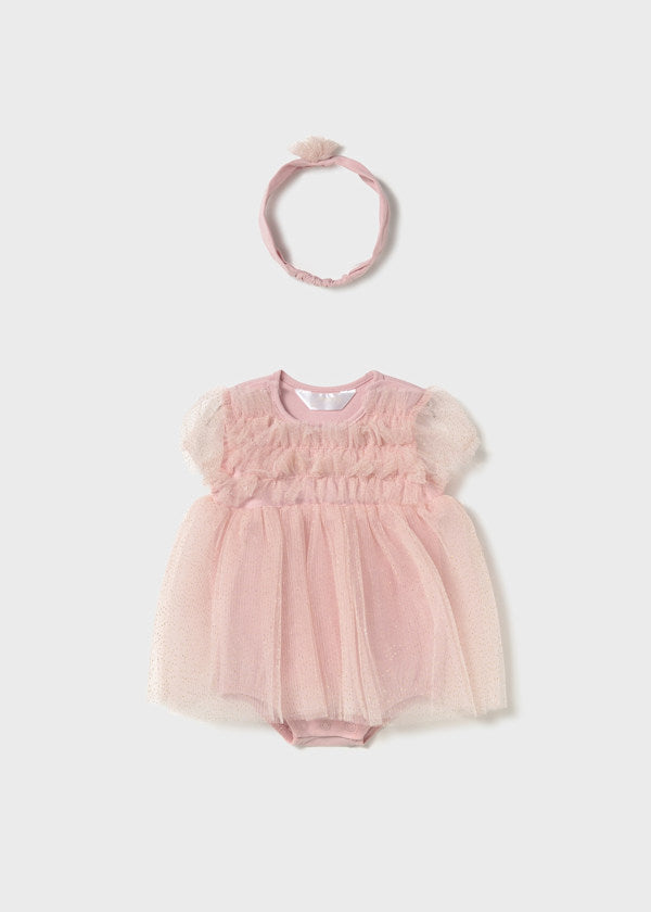 Babygro Imitação Vestido - Rosa