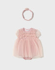 Babygro Imitação Vestido - Rosa