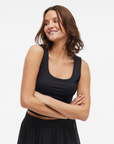 Top Decote Quadrado - Preto