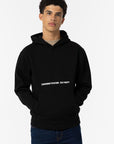 Hoodie com Estampado Traseiro - Preto