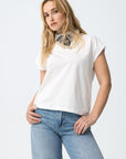 T-shirt Decote em V - Branco