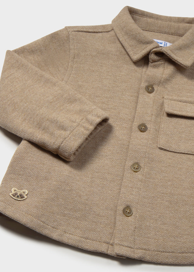 Sobrecamisa com Bolso - Bege