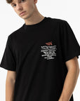 T-shirt com Estampado Traseiro - Preto