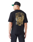 T-shirt com Estampado Traseiro - Preto