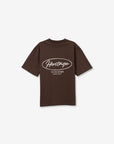 T-shirt com Estampado Traseiro - Castanho