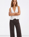 Top com Folhos - Branco
