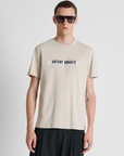 T-shirt com Logo - Bege