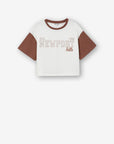 T-shirt Crop Top - Castanho