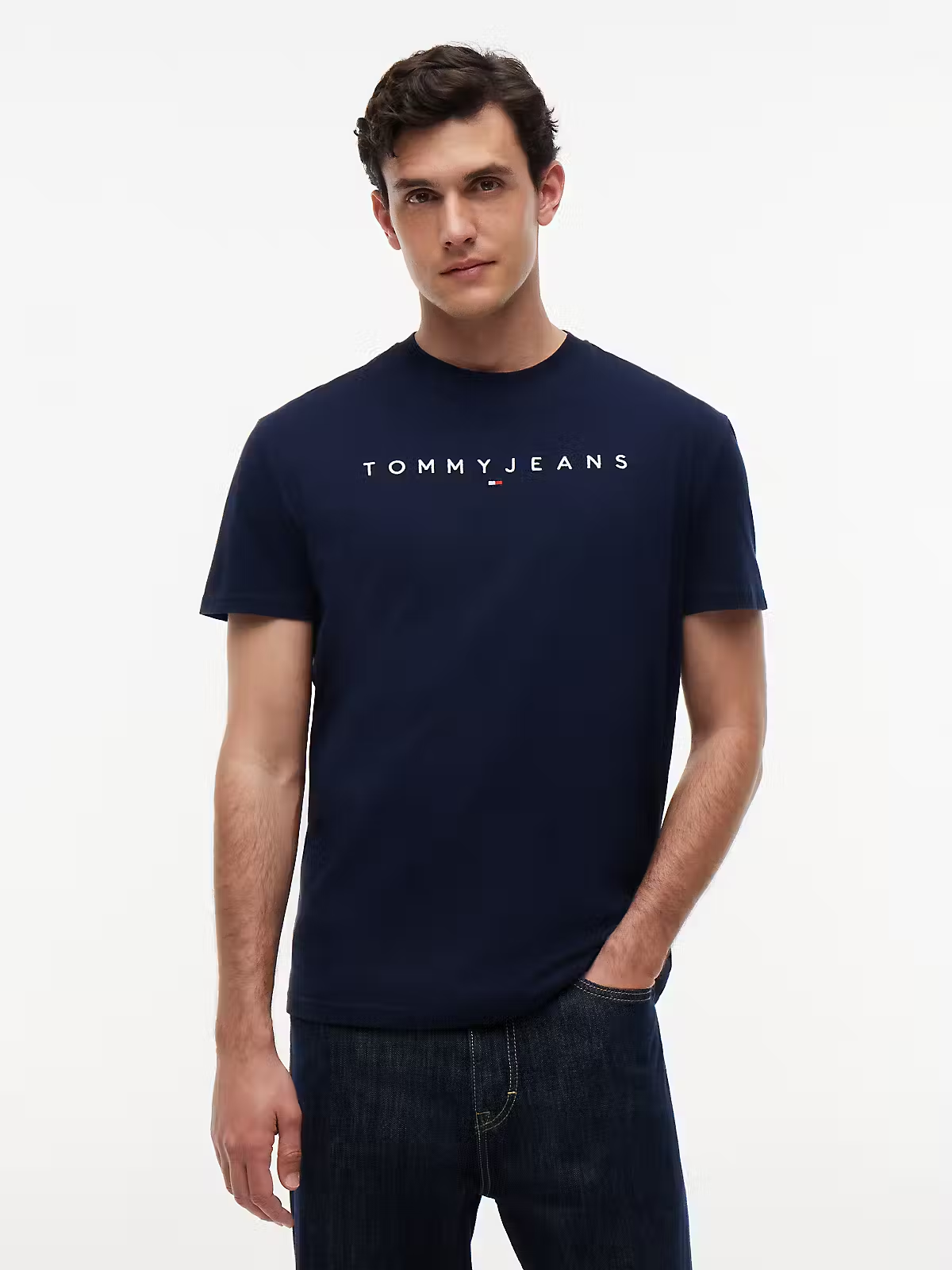 T-shirt com Logo - Marinho